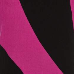 Moschino Cheap and Chic Black & Pink Paneled Wool Sleeveless Mini Dress M