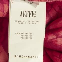 Pre Owned Moschino Cheap and Chic Red Printed Satin Sleeveless Short Dress L