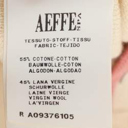 Pre Owned Moschino Cheap and Chic Cream Wool Knit Zip Sweater M