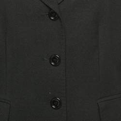 Pre Owned Moschino Cheap and Chic Black Crepe Detachable Collar Blazer L