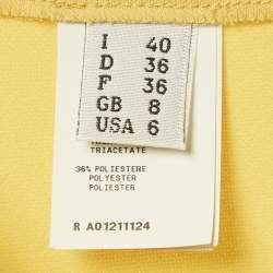 Pre Owned Moschino Cheap and Chic Yellow Crepe Flared Maxi Skirt S