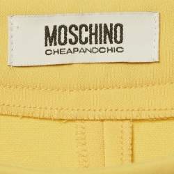 Pre Owned Moschino Cheap and Chic Yellow Crepe Flared Maxi Skirt S