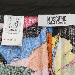 Pre Owned Moschino Cheap and Chic Multicolor Printed Trousers S