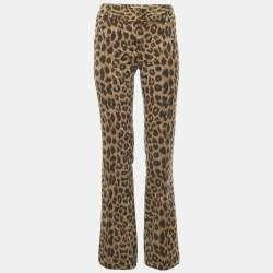 مملوكة مسبقًا Moschino Cheap and Chic Brown Animal Printed Wool Pants S