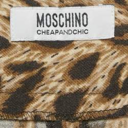 مملوكة مسبقًا Moschino Cheap and Chic Brown Animal Printed Wool Pants S