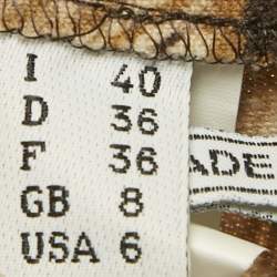 مملوكة مسبقًا Moschino Cheap and Chic Brown Animal Printed Wool Pants S