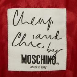 مملوكة مسبقًا Moschino Cheap and Chic Red Embroidered Crepe Blazer M
