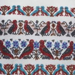 Pre Owned سويتر موسكينو شيب أند شيك موهير أبيض محبب بأكمام قميص مقاس متوسط (ميديم)