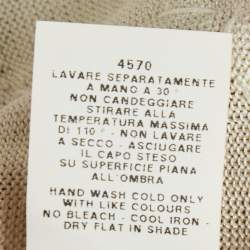 Pre Owned Moschino Cheap And Chic Cream Knit Floral Applique Detail Cardigan L