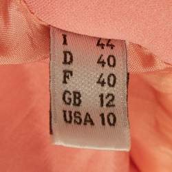 Pre Owned Moschino Cheap and Chic Pink Crepe Contrast Detail Cropped Jacket M