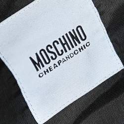 Pre Owned Moschino Cheap and Chic Black Sequin Embellished & Silk Trimmed Bolero M