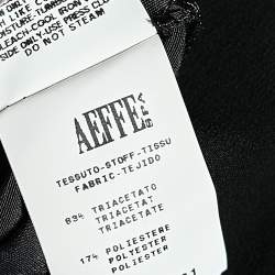 Pre Owned Moschino Cheap and Chic Black Chiffon & Lace Sleeve Midi Dress S