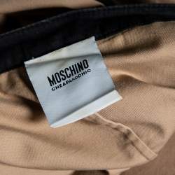 Pre Owned Moschino Cheap and Chic Beige Cotton Chain Trimmed Long Sleeve Jacket L