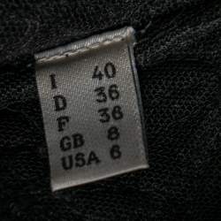 Pre Owned Moschino Cheap and Chic Vintage Black Floral Embroidered Sleeveless Dress S