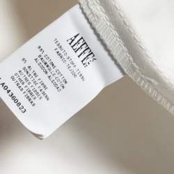 Pre Owned Moschino Cheap and Chic White Cotton Sleeveless Double Breasted Belted Mini Dress S