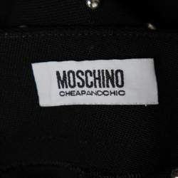 Pre Owned Moschino Cheap and Chic Black Wool Stud Embellished Trousers M