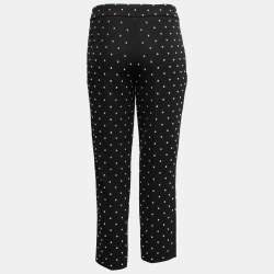 Pre Owned Moschino Cheap and Chic Black Wool Stud Embellished Trousers M