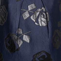 Pre Owned توب موسكينو شيك أند شيب تريكو وجاكارد أزرق كحلي قصات بلا أكمام مقاس متوسط (ميديوم)