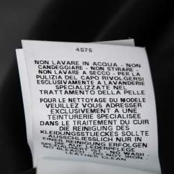 Pre Owned Moschino Cheap and Chic Black Leather Biker Jacket S