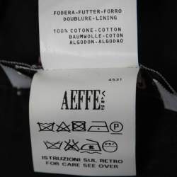 Pre Owned Moschino Cheap and Chic Black Printed Cotton Ruffled Mini Skirt M   