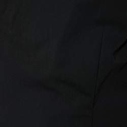 Pre Owned Moschino Cheap and Chic Black Wool Ruched Detail One Shoulder Mini Dress S