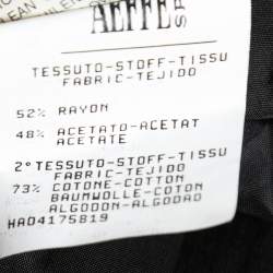 Pre Owned Moschino Cheap and Chic Vintage Black Velvet Contrast Bow-Embellished Dress S