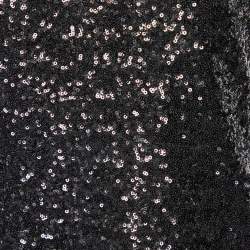 Pre Owned Moschino Cheap and Chic Black Sequined Ruffle Trim Tie Detail Sleeveless Top M