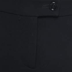 Pre Owned Moschino Cheap and Chic Black Crepe Straight Fit Trousers S