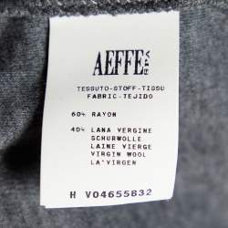 Pre Owned Moschino Cheap and Chic  Grey Wool Knot Detail Shift Dress M