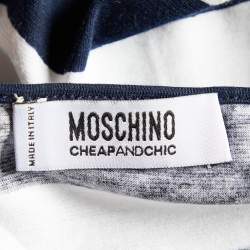 مملوكة مسبقًا Moschino Cheap and Chic Blue Striped Cotton Tank Top M