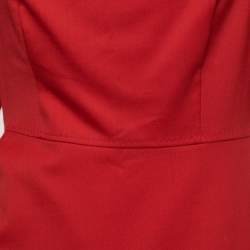 Pre Owned Moschino Cheap and Chic Red Wool Midi Dress M