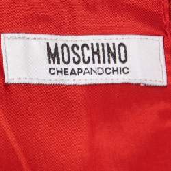 Pre Owned Moschino Cheap and Chic Red Wool Midi Dress M