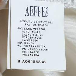 Pre Owned Moschino Cheap and Chic Ecru Wool Blend Button Front Coat L