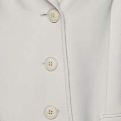 Pre Owned Moschino Cheap and Chic Ecru Wool Blend Button Front Coat L