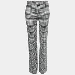 Moschino Cheap and Chic Black/White Check Patterned Wool Trousers M
