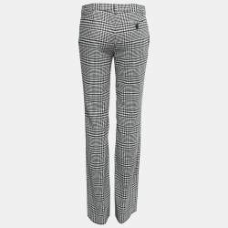 Moschino Cheap and Chic Black/White Check Patterned Wool Trousers M