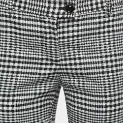 Moschino Cheap and Chic Black/White Check Patterned Wool Trousers M