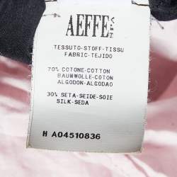 Pre Owned Moschino Cheap & Chic Black Cotton & Silk Lace Hem Sleeveless Top S