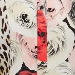 Pre Owned Moschino Cheap and Chic Multicolor Printed Silk Button Front Full Sleeve Shirt Blouse M