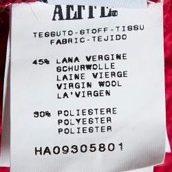 Pre Owned Moschino Cheap and Chic Red Wool Applique Detail Cardigan M