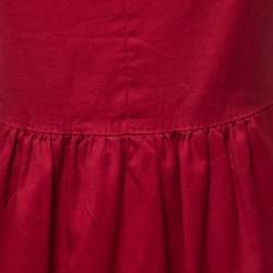 مملوكة مسبقًا Moschino Cheap and Chic Burgundy Cotton Sleeveless Midi Dress M