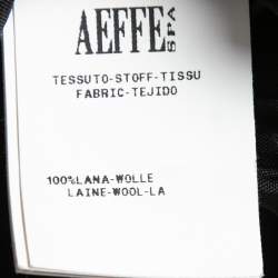 Pre Owned فستان موسكينو تشيب أند تشيك صوف أسود بأكمام قصيرة مقاس كبير - لارج