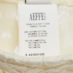 Pre Owned Moschino Cheap and Chic Cream Lace Knee Length Skirt M