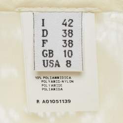 Pre Owned Moschino Cheap and Chic Cream Lace Knee Length Skirt M