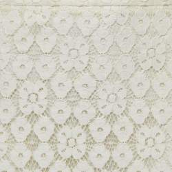 Pre Owned Moschino Cheap and Chic Cream Lace Knee Length Skirt M