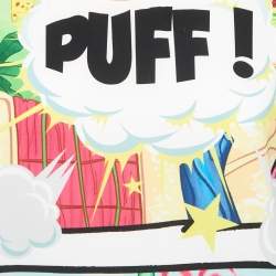 مملوكة مسبقًا Moschino Cheap & Chic Orange Cartoon Print Knit Short Sleeve Top M