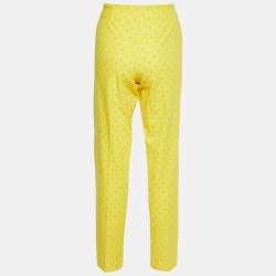 Moschino Cheap and Chic Yellow Polka Dot Printed Pants L