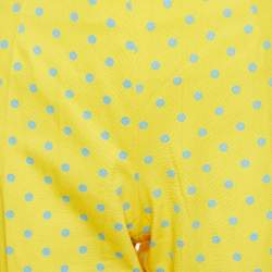 Moschino Cheap and Chic Yellow Polka Dot Printed Pants L