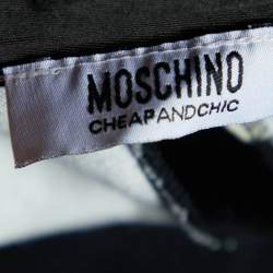 Moschino Cheap and Chic Black Printed Velvet Capri Pants M