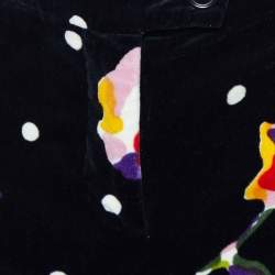 Moschino Cheap and Chic Black Printed Velvet Capri Pants M